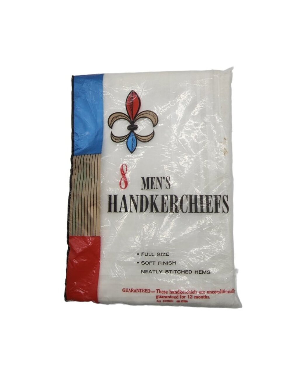 Vintage Handkerchiefs pkg of 8 New Sealed Mens